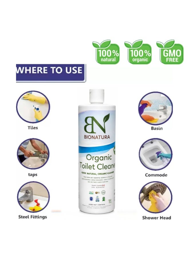 BioNatura Organic Toilet Cleaner 1L – Made from Olive & Coconut Oils, Powerful Natural Cleaning, Non-Toxic, Biodegradable, Safe for Family & Septic Tanks - Image 2